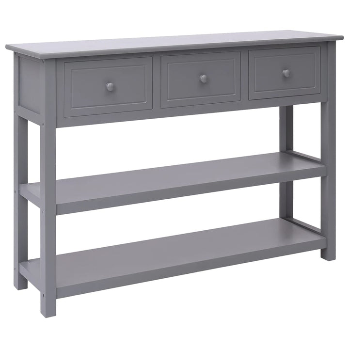 skænk 108x30x76 cm massivt kejsertræ grå