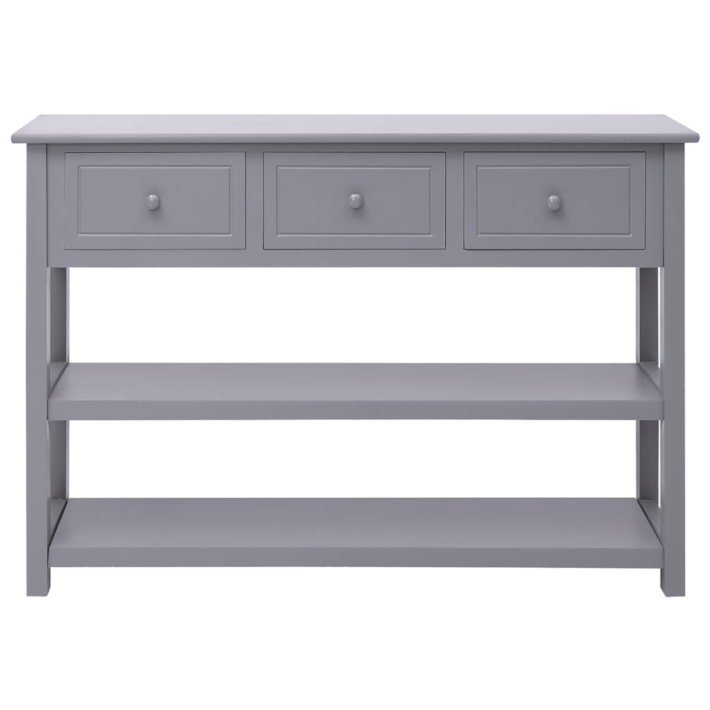 skænk 108x30x76 cm massivt kejsertræ grå