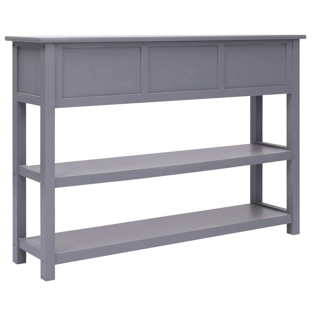 skænk 108x30x76 cm massivt kejsertræ grå