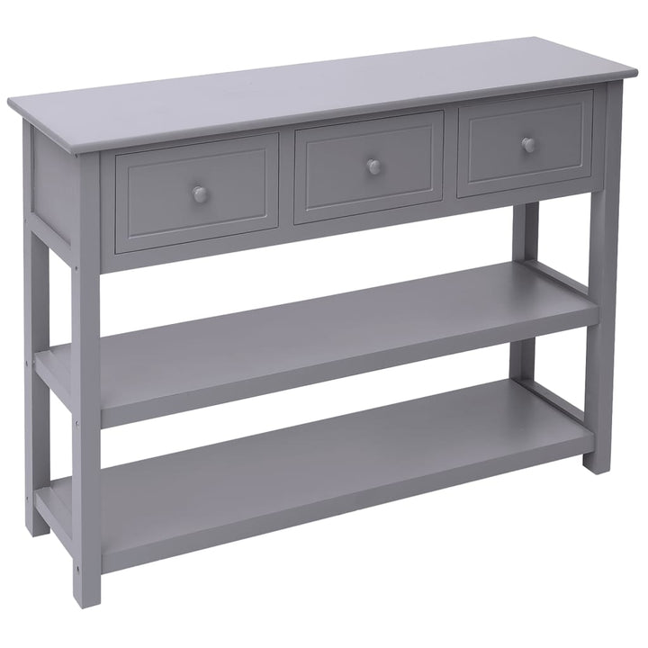 skænk 108x30x76 cm massivt kejsertræ grå