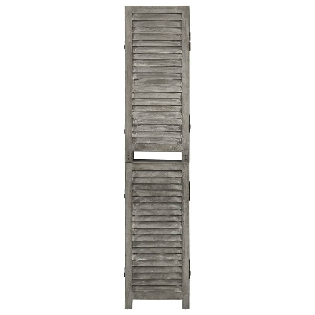 3-panels rumdeler 106,5x166 cm massivt træ grå