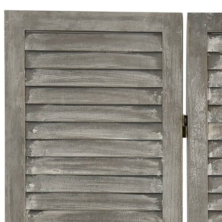 3-panels rumdeler 106,5x166 cm massivt træ grå