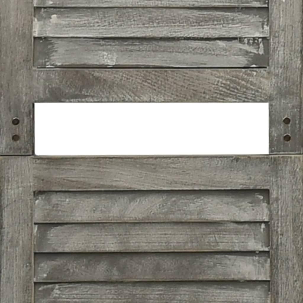 3-panels rumdeler 106,5x166 cm massivt træ grå
