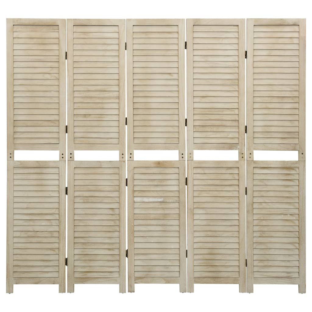 5-panels rumdeler 175x165 cm massivt kejsertræ