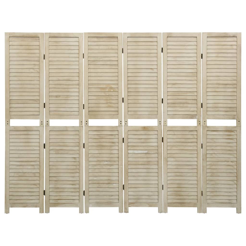 6-panels rumdeler 210x165 cm massivt kejsertræ