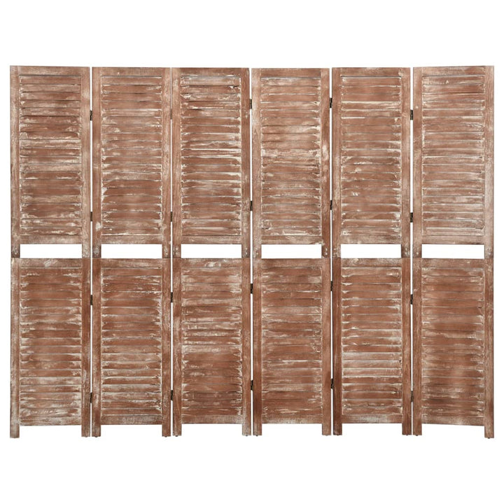 6-panels rumdeler 210x165 cm massivt kejsertræ