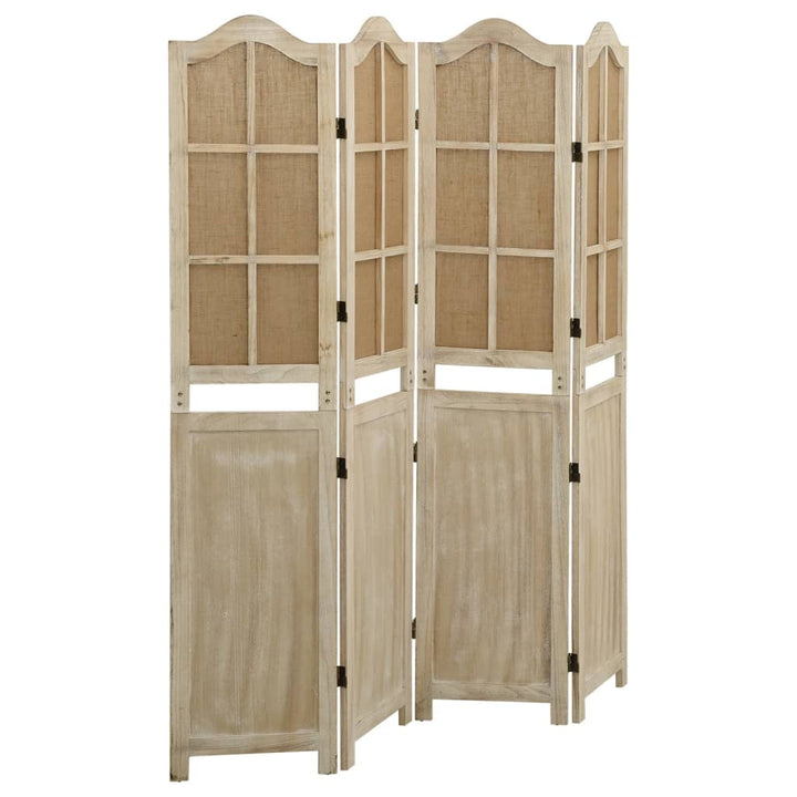 4-panels rumdeler 140x165 cm stof brun