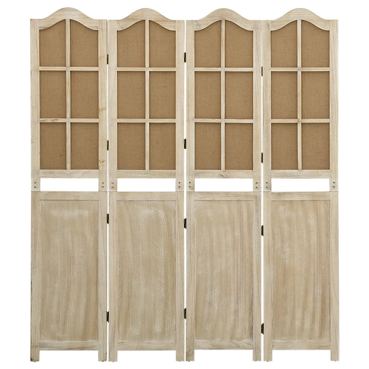 4-panels rumdeler 140x165 cm stof brun