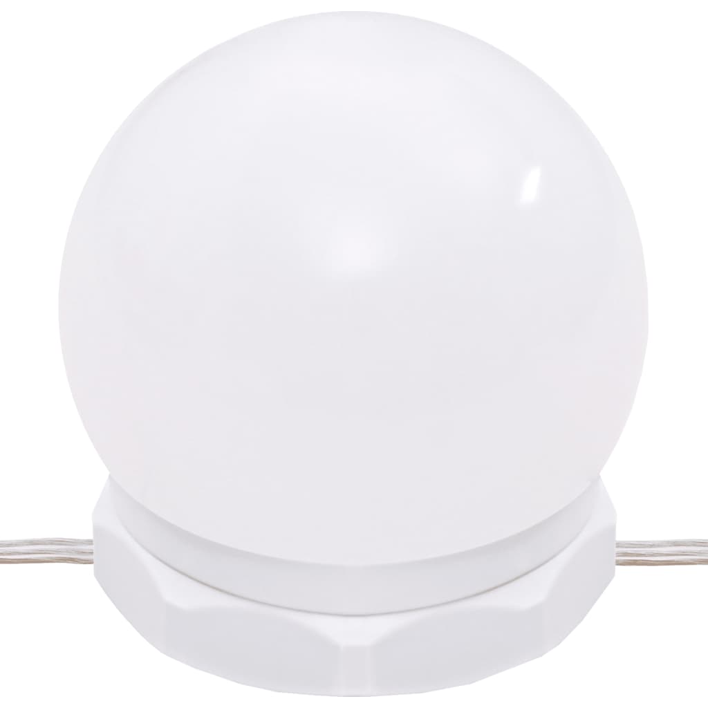 makeupbord med LED-lys og skab konstrueret træ sonoma-eg