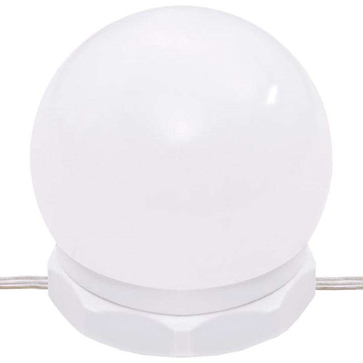 makeupbord med LED-lys og skab konstrueret træ sonoma-eg