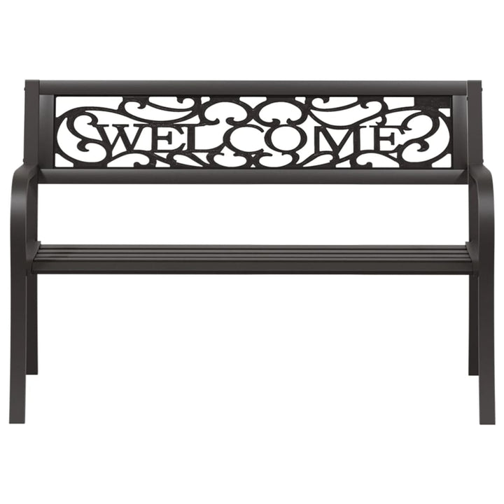 havebænk 125 cm stål sort