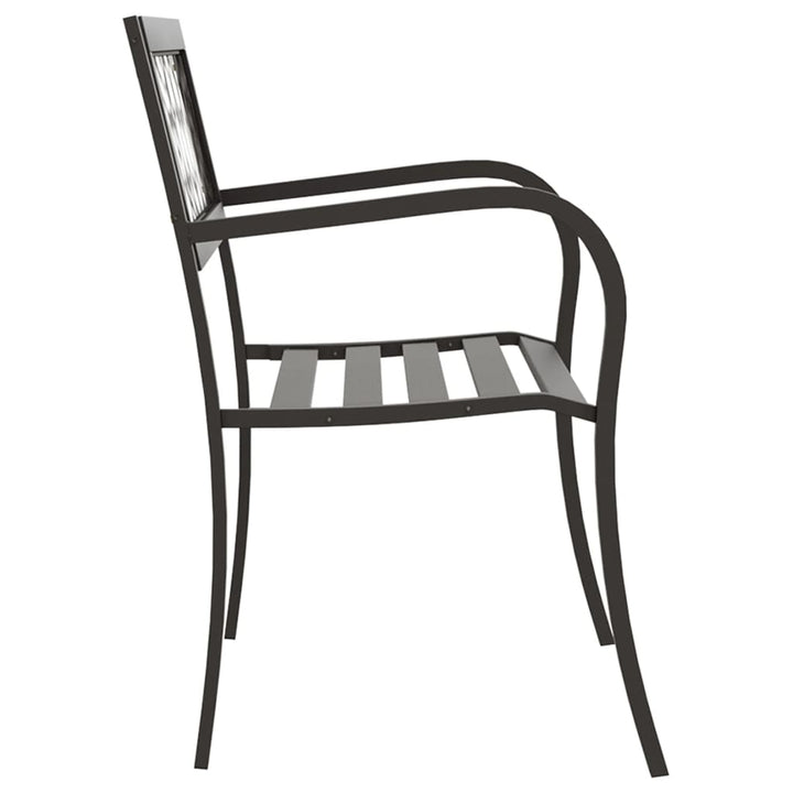 havebænk 125 cm stål sort