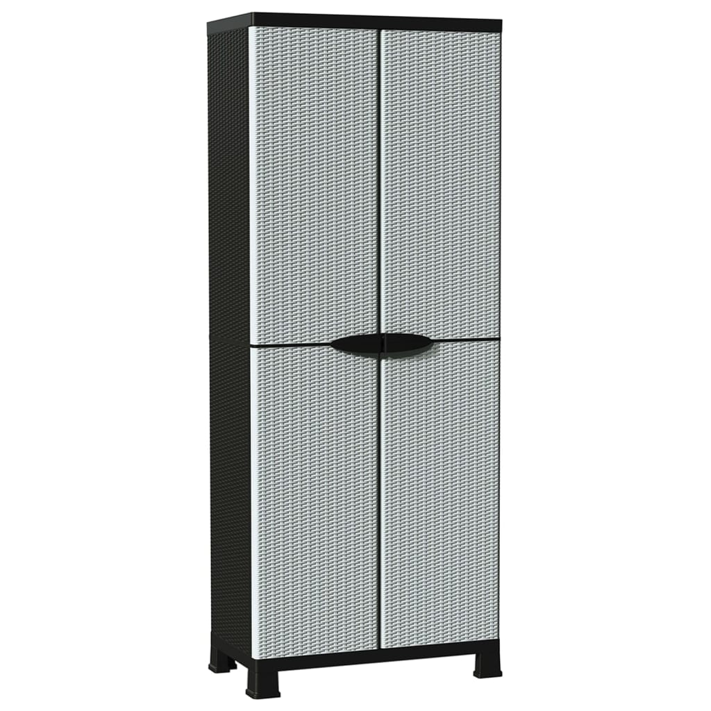plastskab 68x39x171,5 cm rattandesign plastik