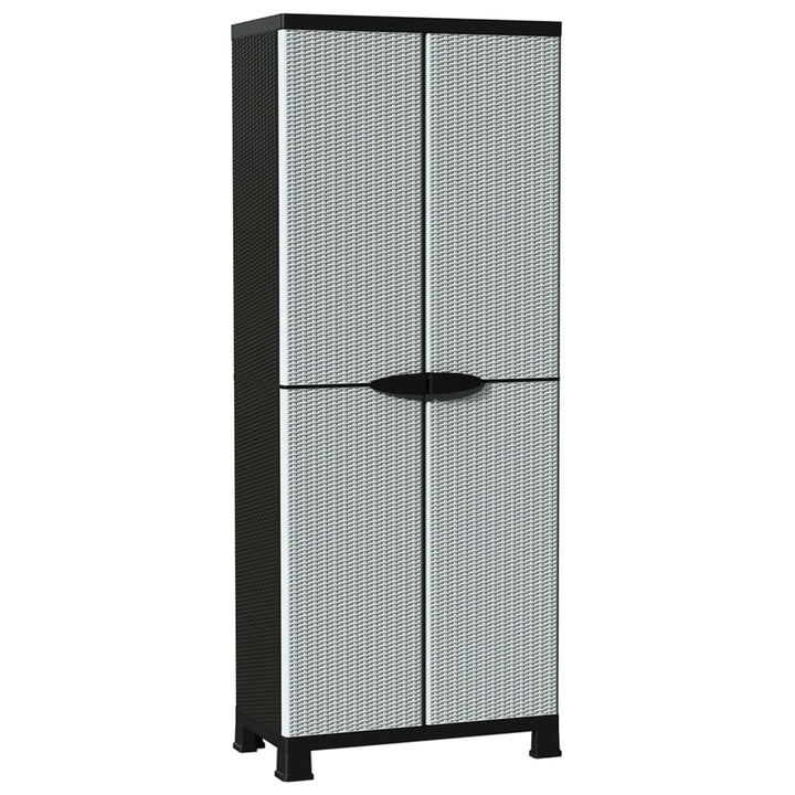 plastskab 68x39x171,5 cm rattandesign plastik