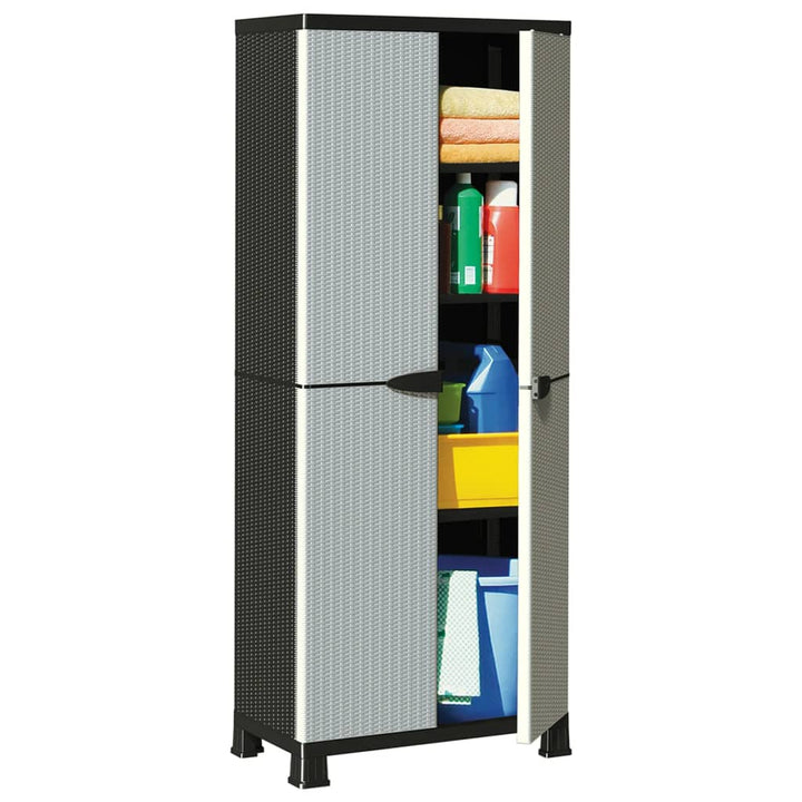 plastskab 68x39x171,5 cm rattandesign plastik