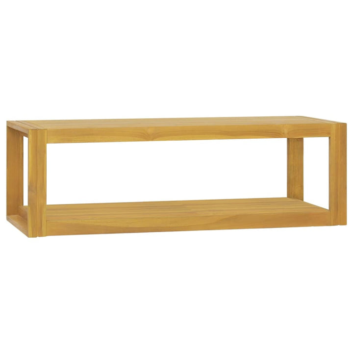 væghængt badeværelsesskab 110x45x35 cm massivt teaktræ