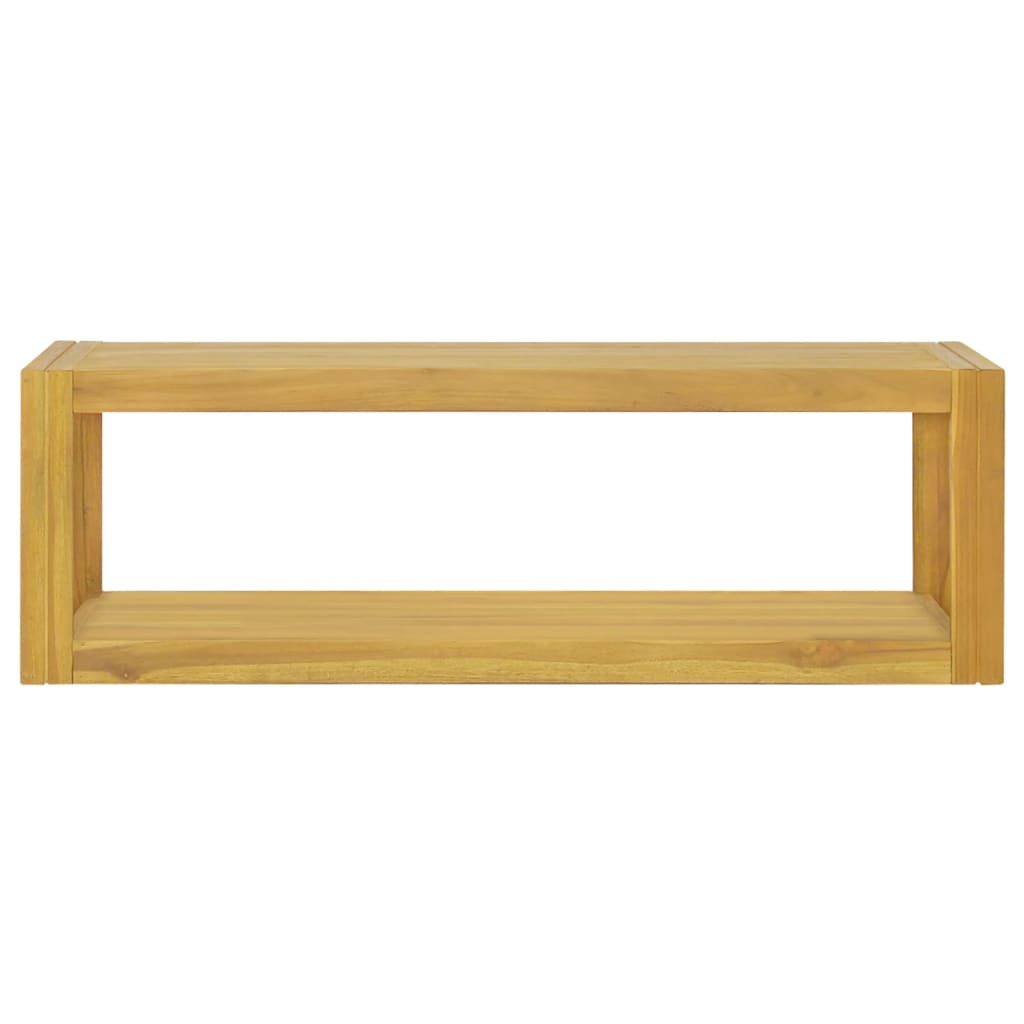 væghængt badeværelsesskab 110x45x35 cm massivt teaktræ