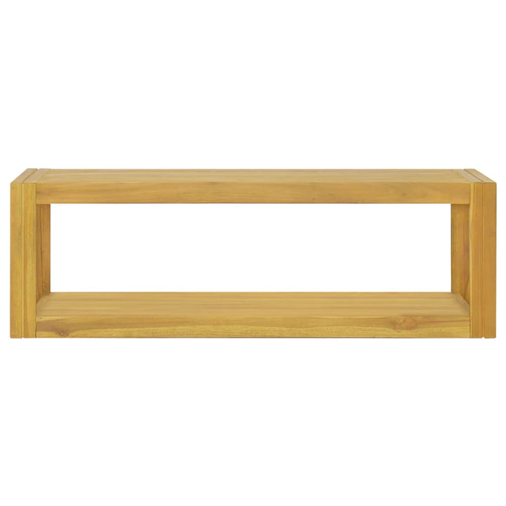 væghængt badeværelsesskab 110x45x35 cm massivt teaktræ