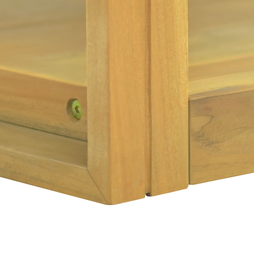 væghængt badeværelsesskab 110x45x35 cm massivt teaktræ