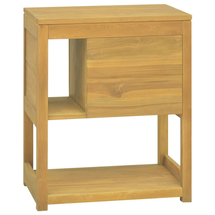 badeværelsesskab 60x40x75 cm massivt teaktræ