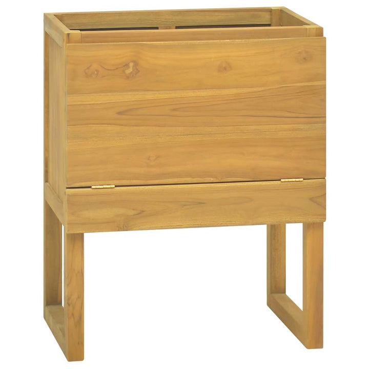 badeværelsesskab 60x40x75 cm massivt teaktræ