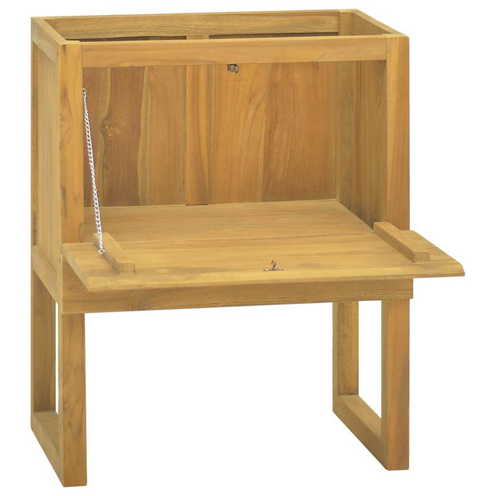 badeværelsesskab 60x40x75 cm massivt teaktræ