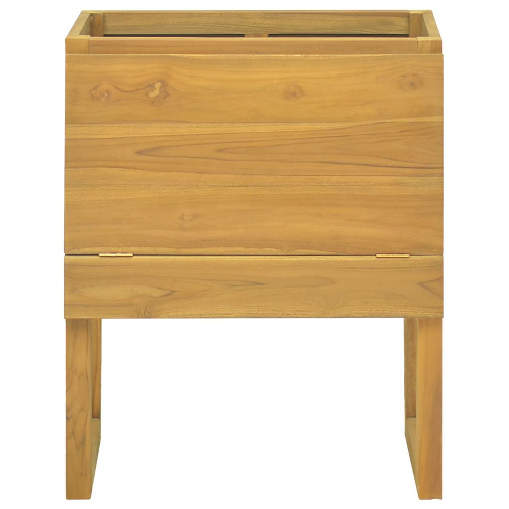 badeværelsesskab 60x40x75 cm massivt teaktræ