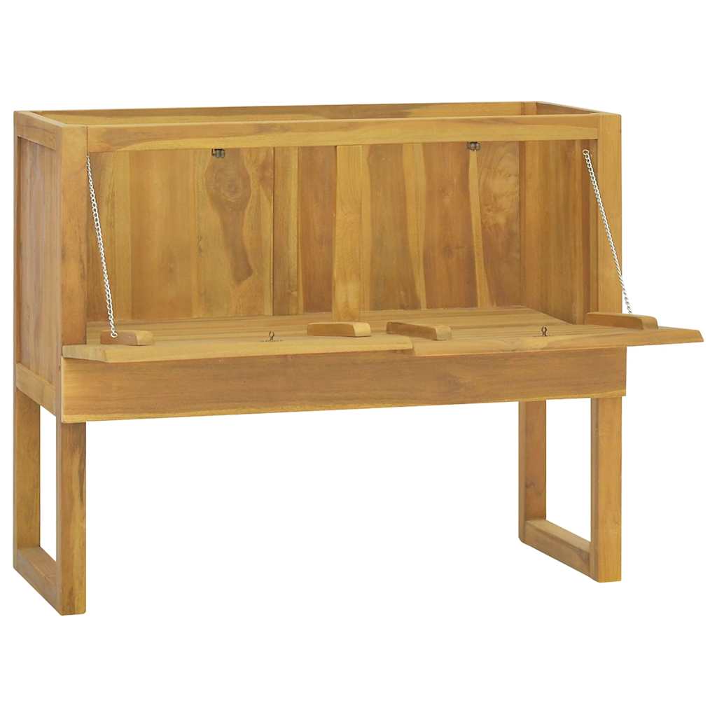badeværelsesskab 90x40x75,5 cm massivt teaktræ