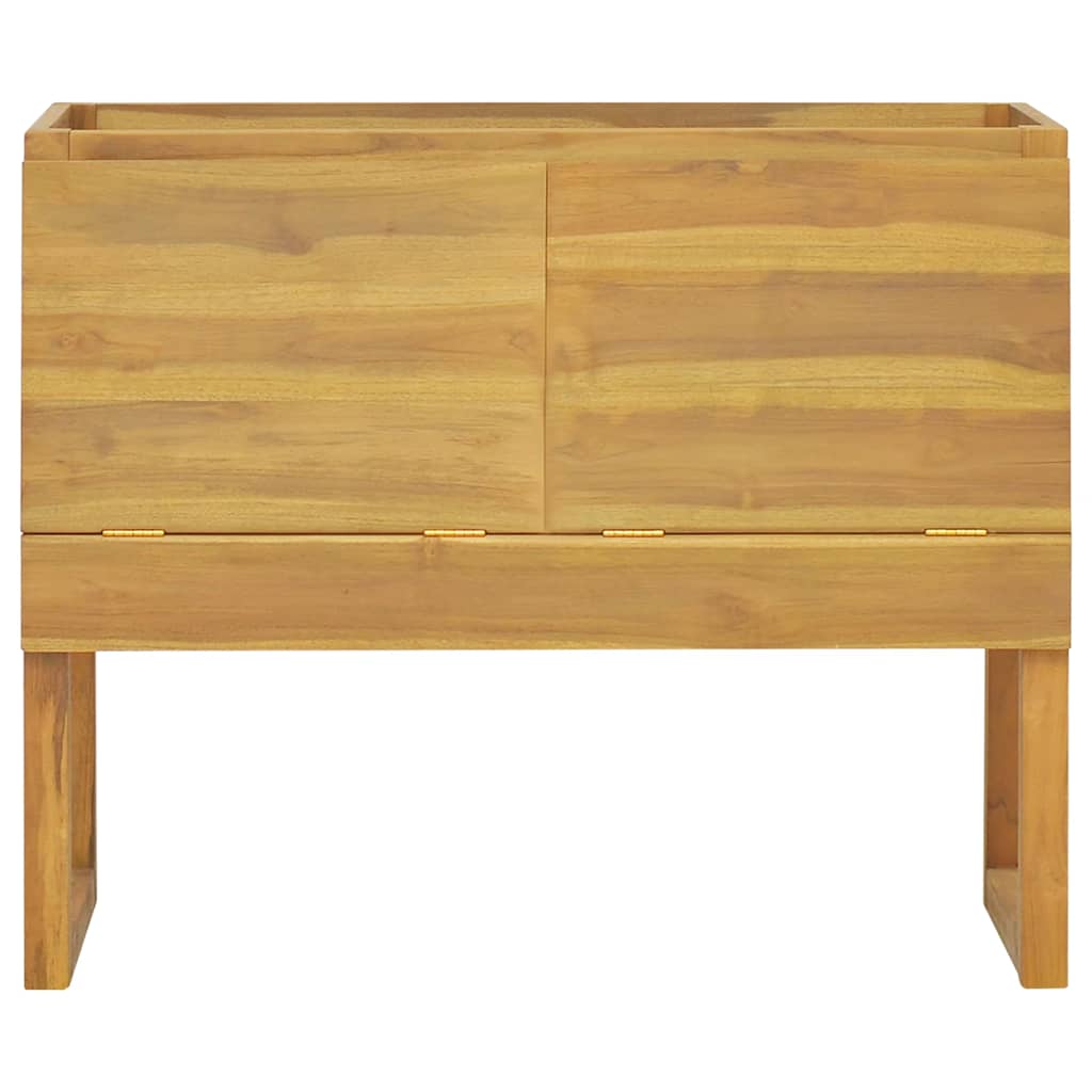 badeværelsesskab 90x40x75,5 cm massivt teaktræ