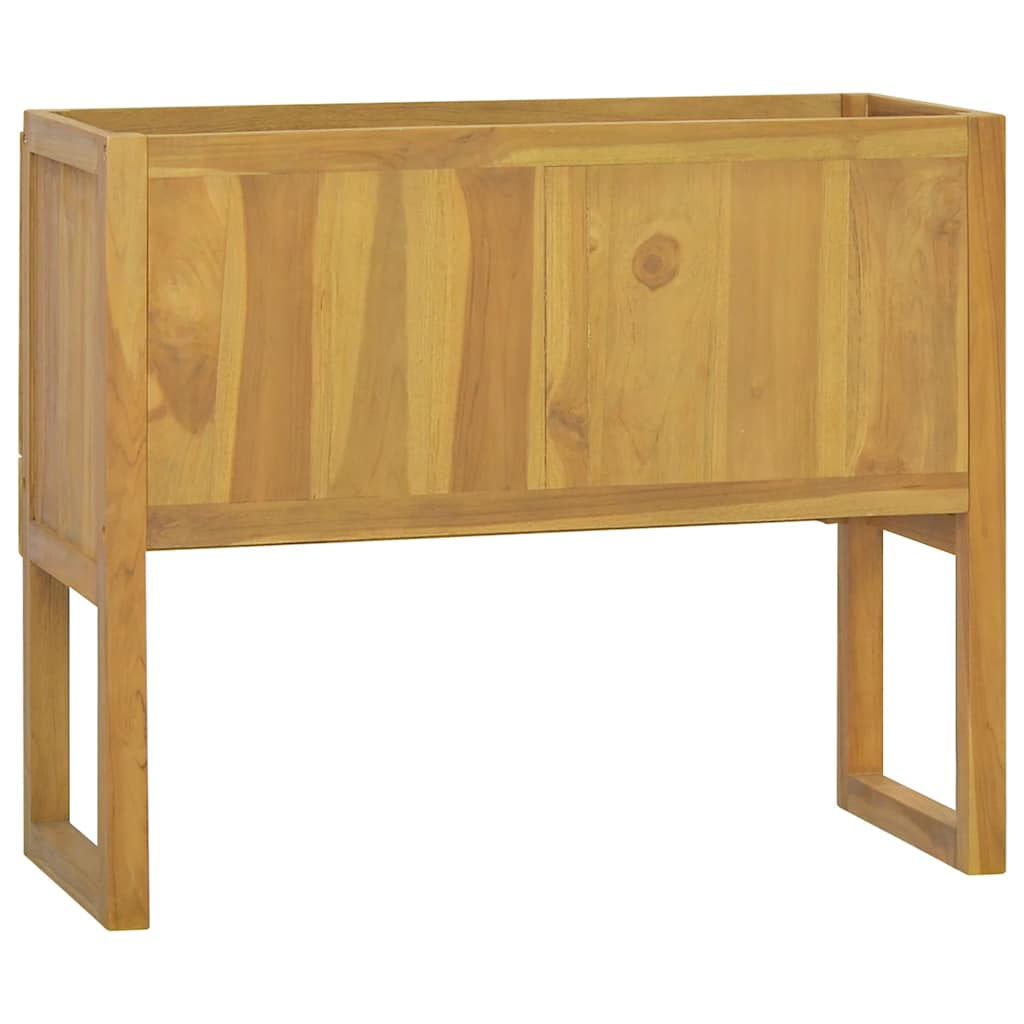badeværelsesskab 90x40x75,5 cm massivt teaktræ