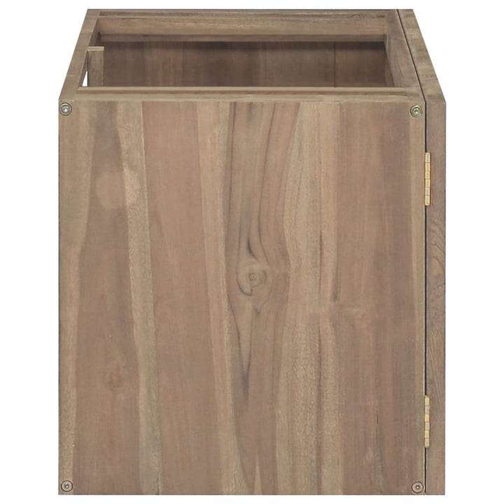 væghængt badeværelsesskab 90x39x40 cm massivt teaktræ
