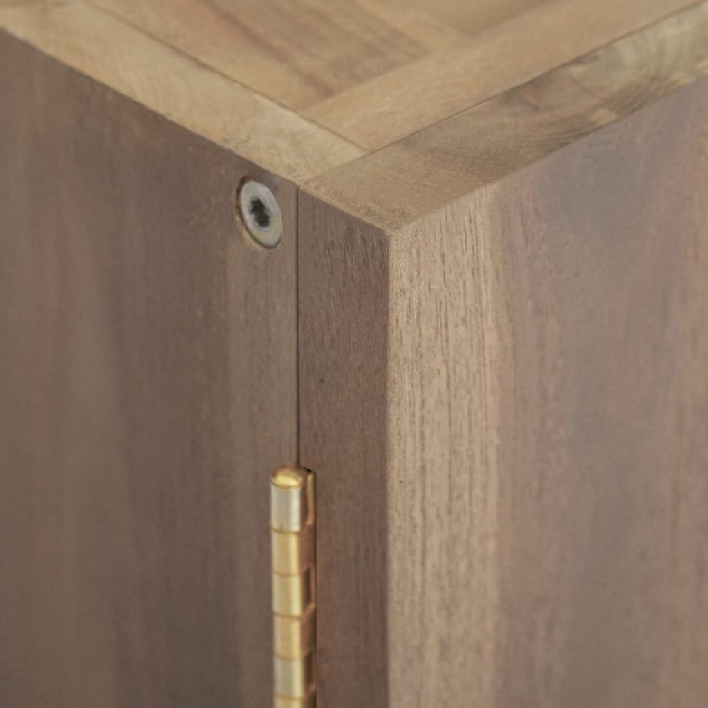 væghængt badeværelsesskab 90x39x40 cm massivt teaktræ