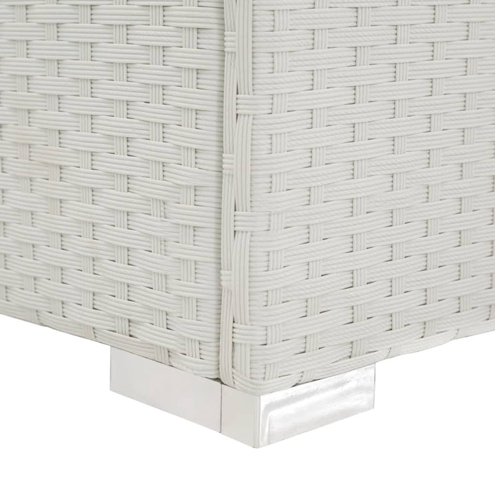 liggestol med sort hynde polyrattan hvid