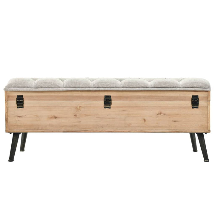 opbevaringsbænk 110 cm massivt grantræ