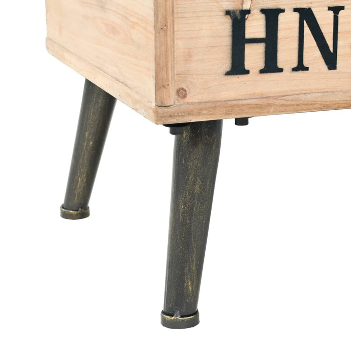 opbevaringsbænk 110 cm massivt grantræ