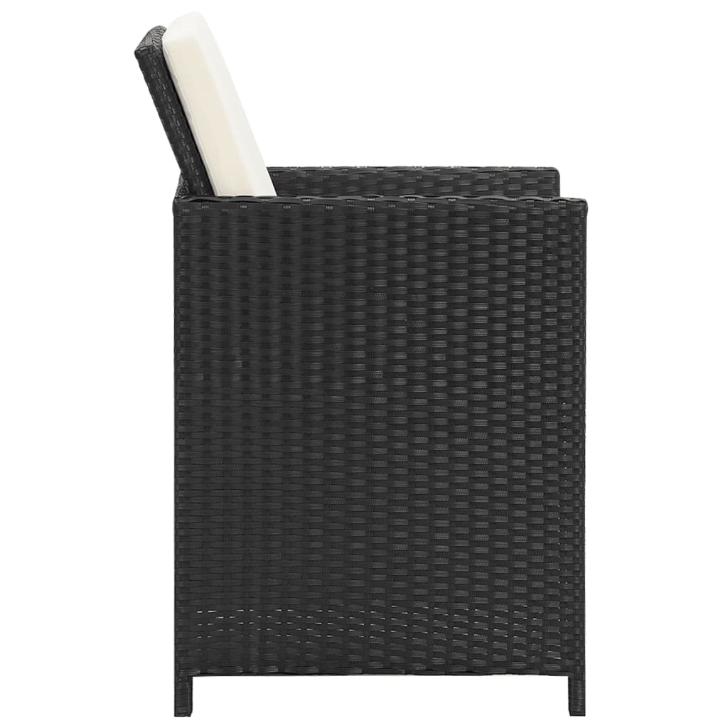 havestole 4 stk. polyrattan sort