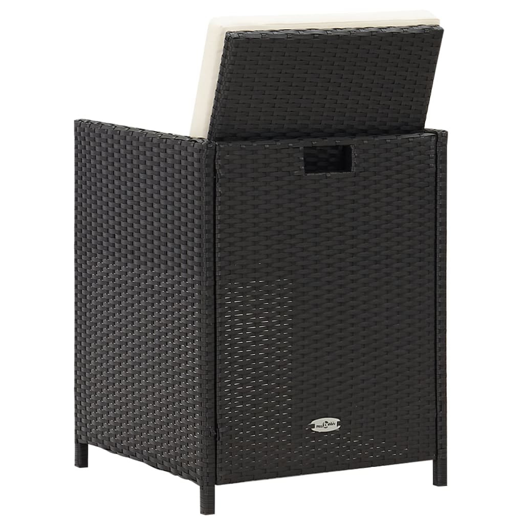 havestole 4 stk. polyrattan sort