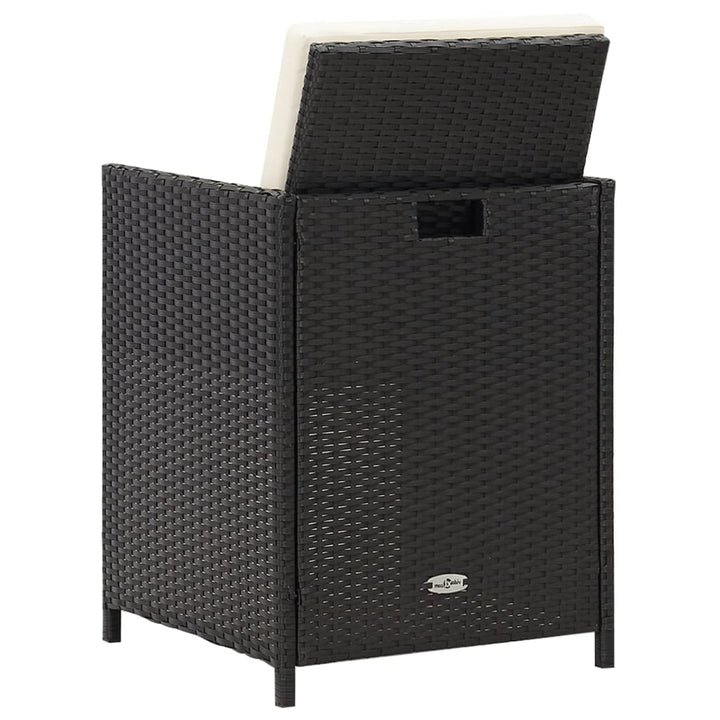 havestole 4 stk. polyrattan sort