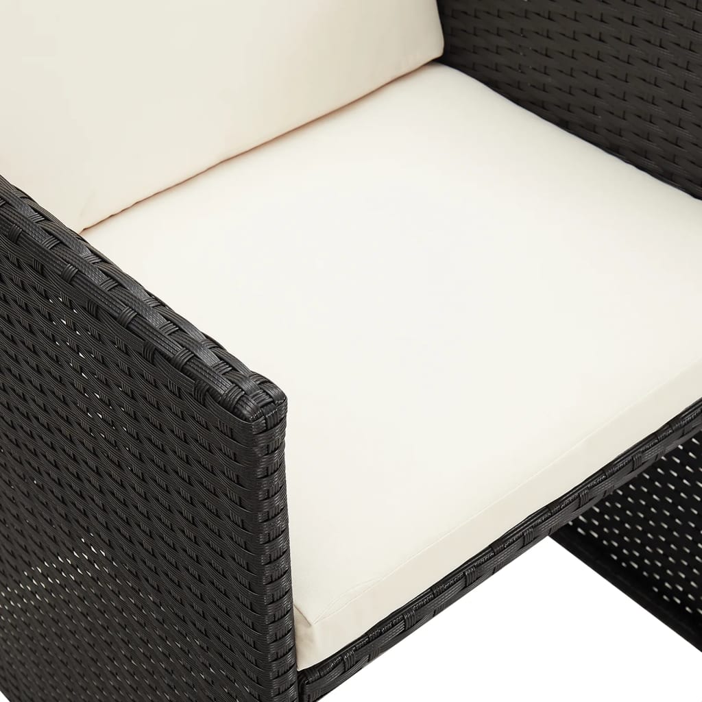 havestole 4 stk. polyrattan sort
