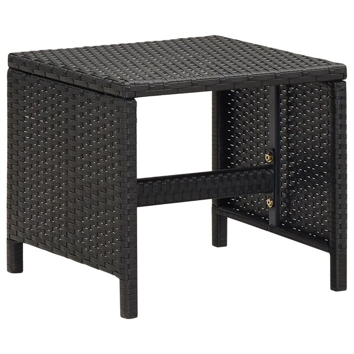haveskamler 4 stk. med hynder polyrattan sort
