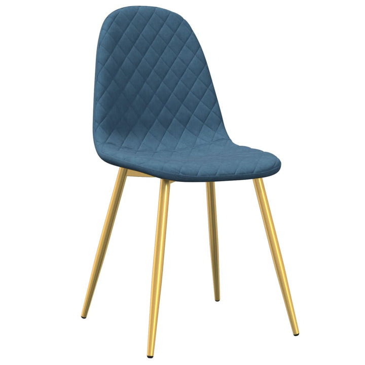 spisebordsstole 6 stk. velour blå