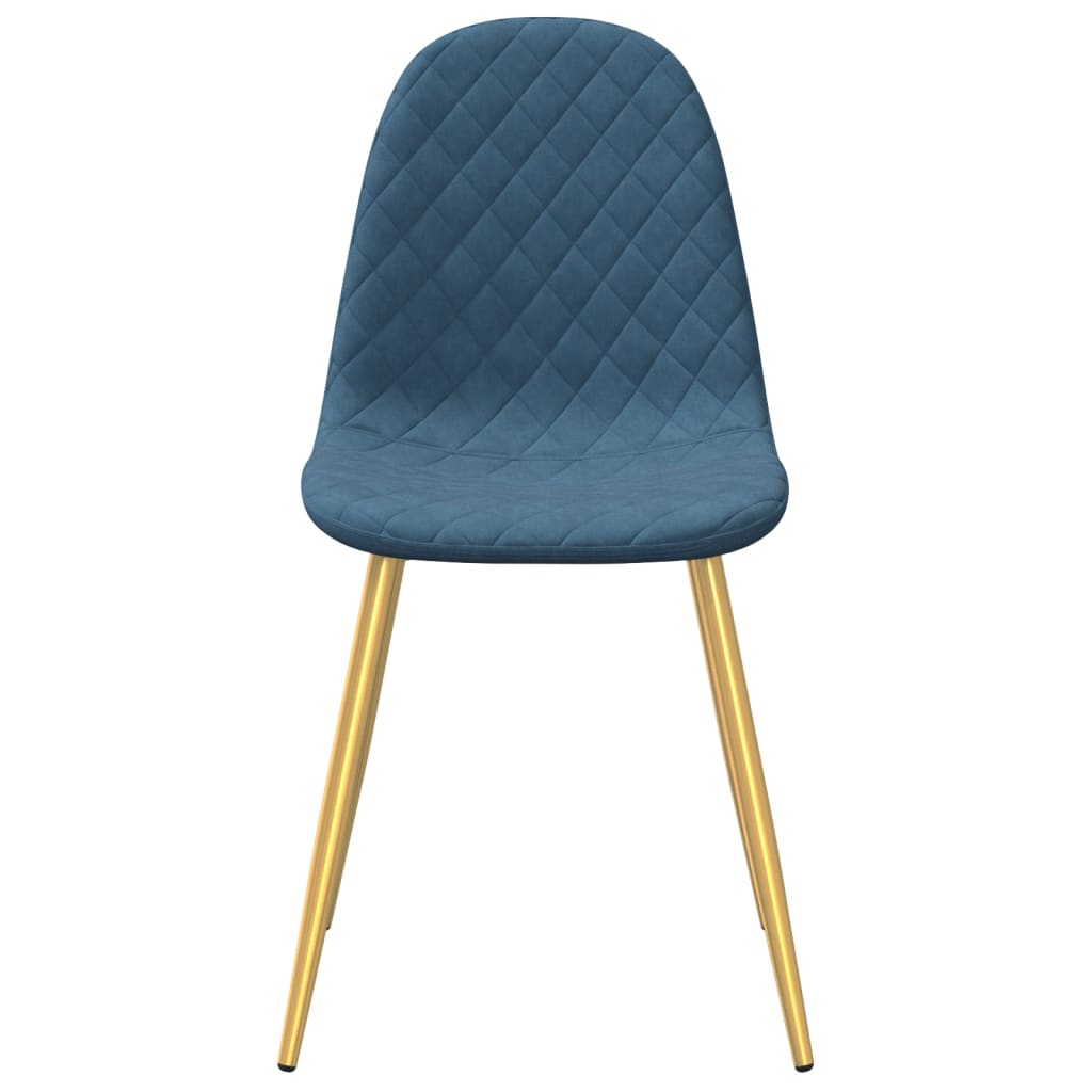 spisebordsstole 6 stk. velour blå