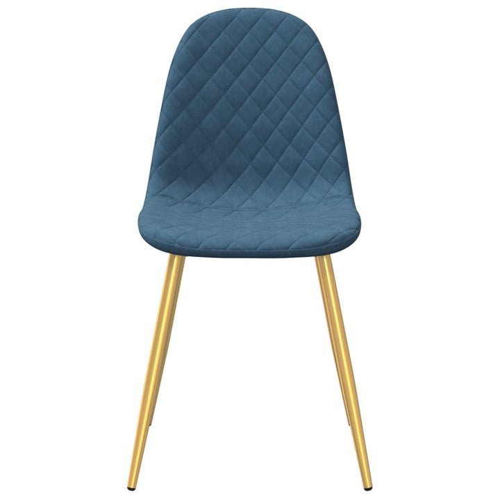 spisebordsstole 6 stk. velour blå