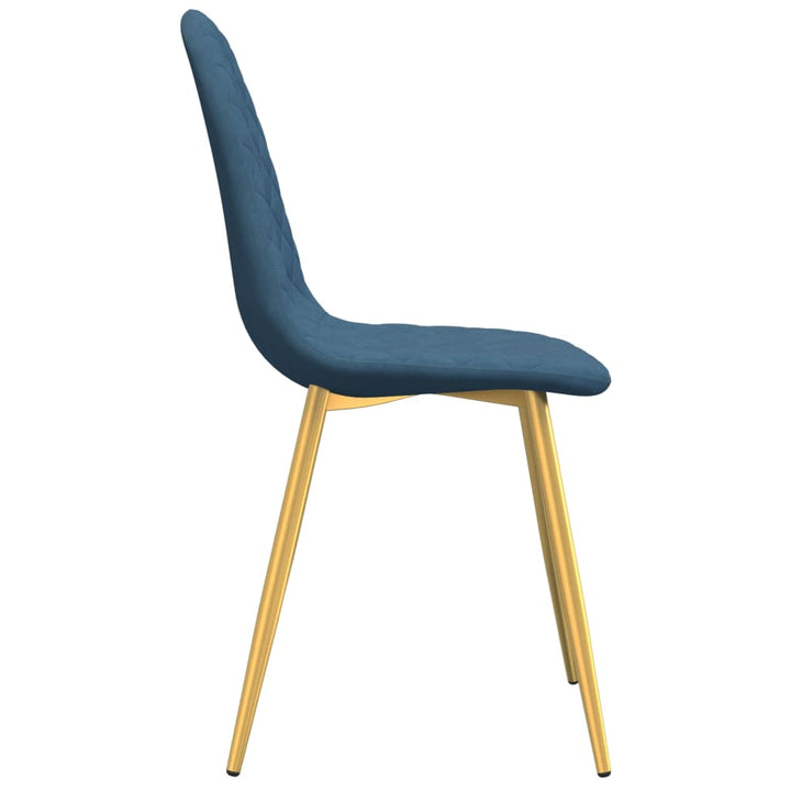 spisebordsstole 6 stk. velour blå