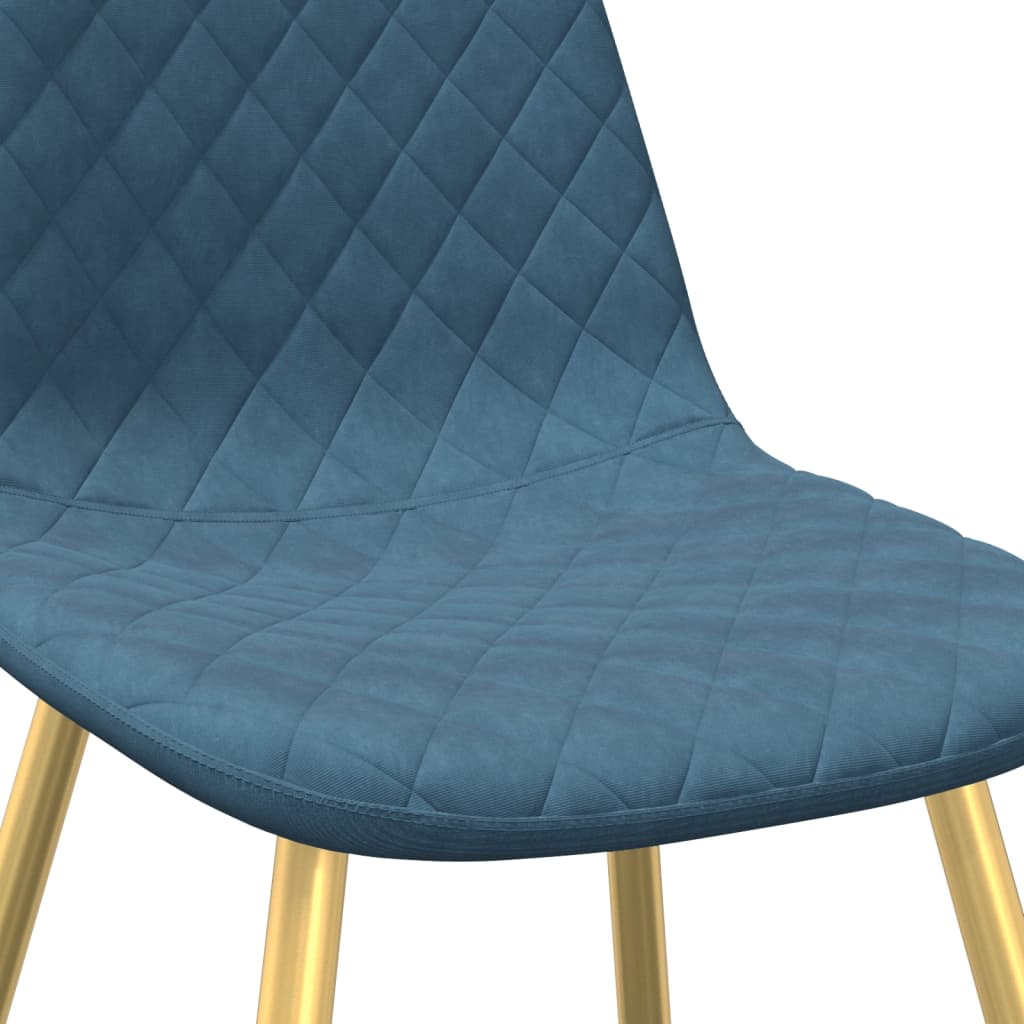 spisebordsstole 6 stk. velour blå