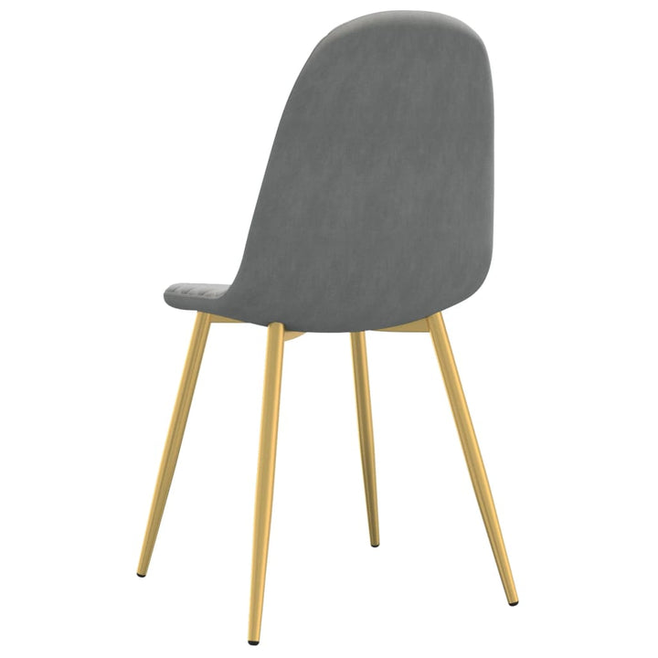 spisebordsstole 6 stk. velour lysegrå