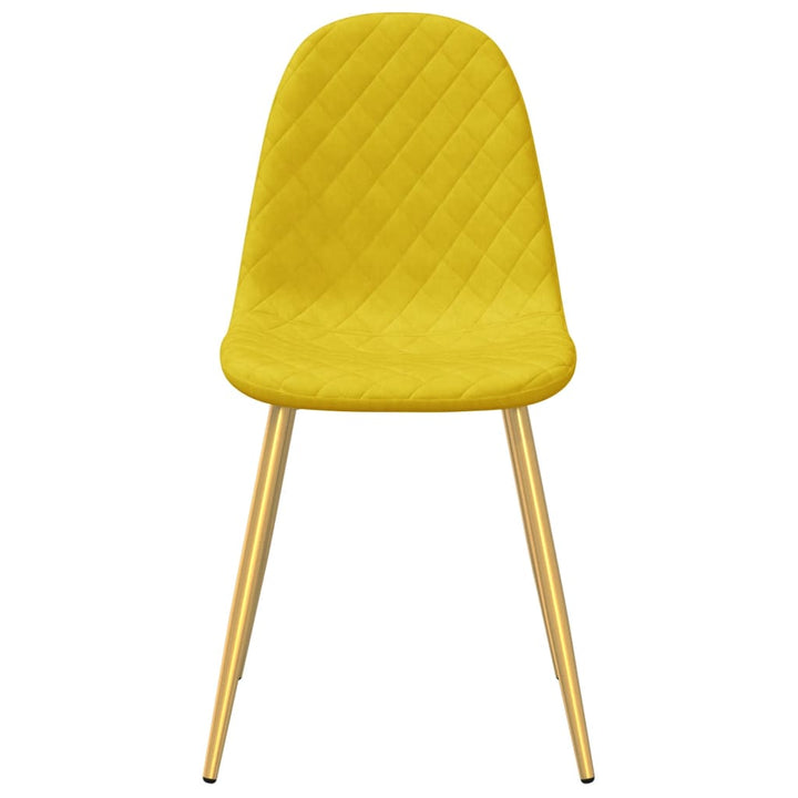 spisebordsstole 6 stk. velour sennepsgul