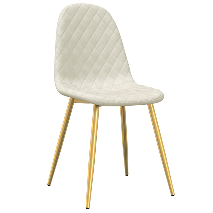 spisebordsstole 6 stk. velour cremehvid