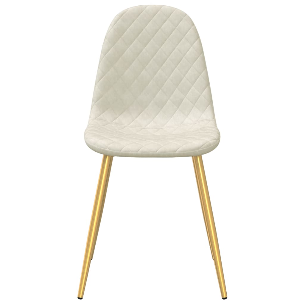 spisebordsstole 6 stk. velour cremehvid