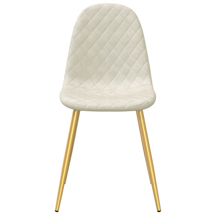 spisebordsstole 6 stk. velour cremehvid